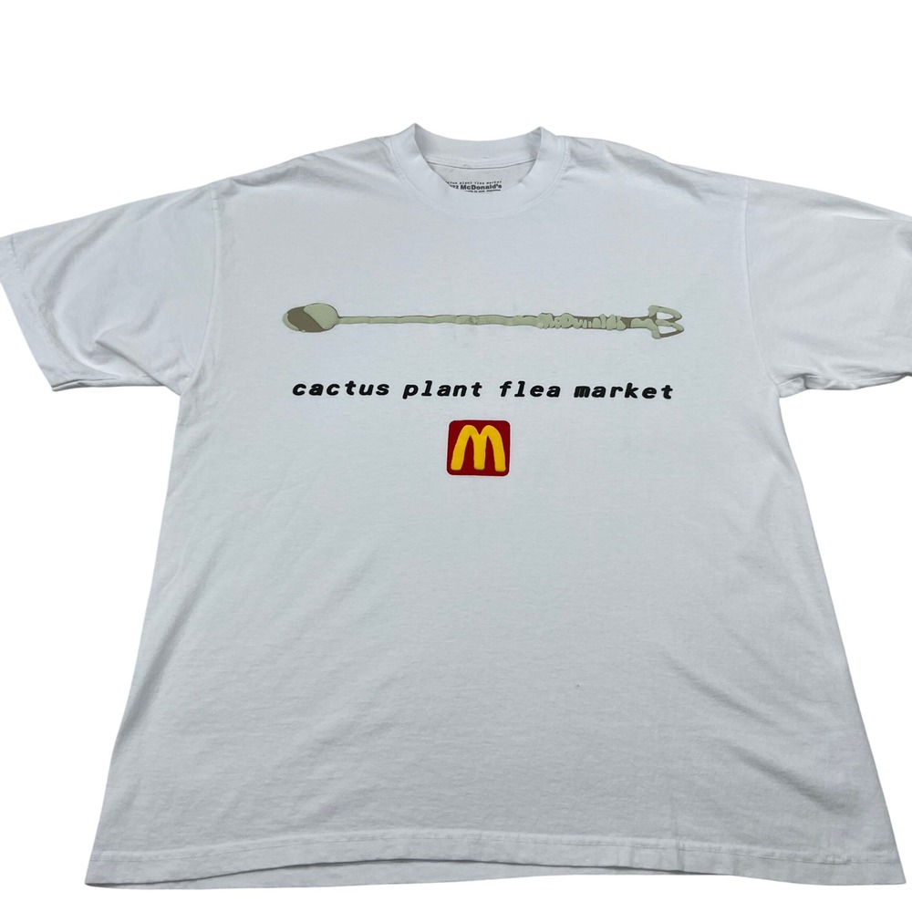 Cactus Plant Flea Market McDonald's CPFM White Graphic T-Shirt Mens Large 2022